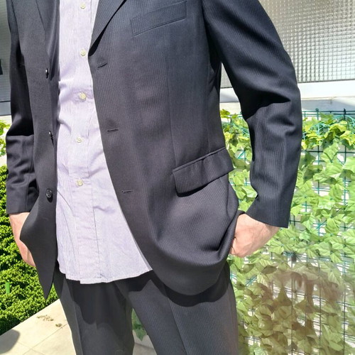 Glou straight fit black suit-pants set like new