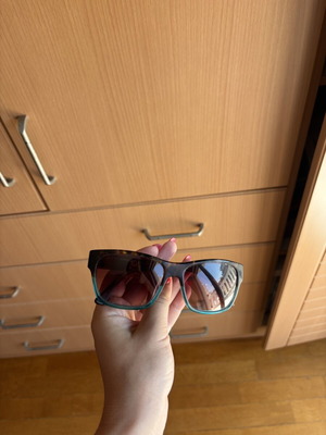 Diesel oversized sunglasses, brown tortoiseshell with green details