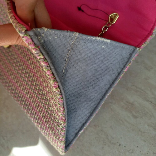 Τσαντάκι φάκελος μεταχειρισμένο Achilleas Accessories ροζ και μωβ
