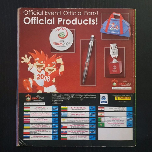 Panini EURO 2008 Austria-Switzerland album used, 100% complete
