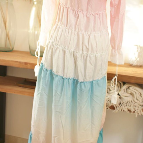 Beachwear boho ombré pastel dress new, lightweight and flowing