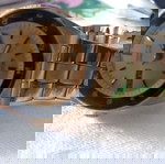  Ρολόι SEIKO 5 Γυναικείο Επίχρυσο Αυτόματο,Water Resistant,Καντράν Χρυσό, Με ημερομηνία.21 Jewells.