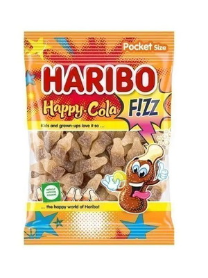 Ζελεδάκια Haribo Happy Cola Fizz 80γρ, pocket size