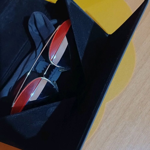 Alain Mikli A04004 mirror sunglasses like new, red and silver