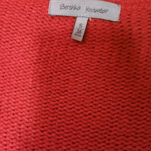 Knitted red blouse dress, size S