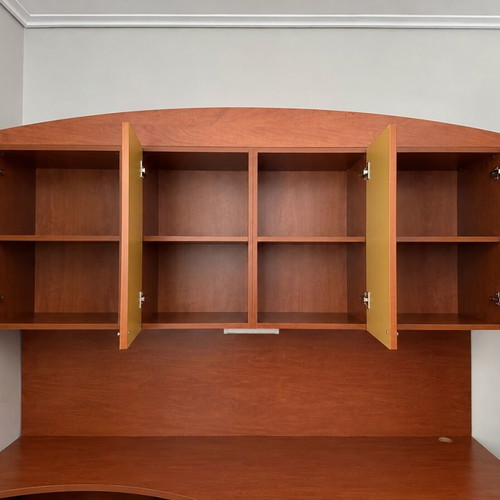 Bunk bed set with desk and bookshelf like new