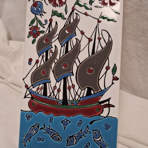 Decorative wall tile from nassos keramik Rhodes like new