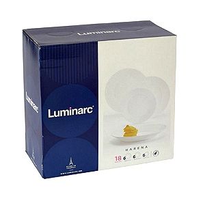 Σετ πιάτων Luminarc Harena L3270 - 18 τεμάχια - White