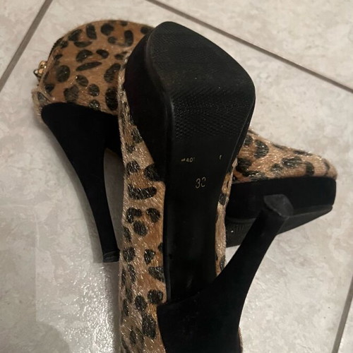 Stefania leopard print ankle boots new, size 38, 11cm heel