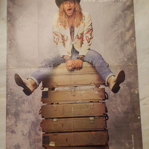 Skid Row & David Lee Roth poster used, Kerrang! magazine 58.3x42.5