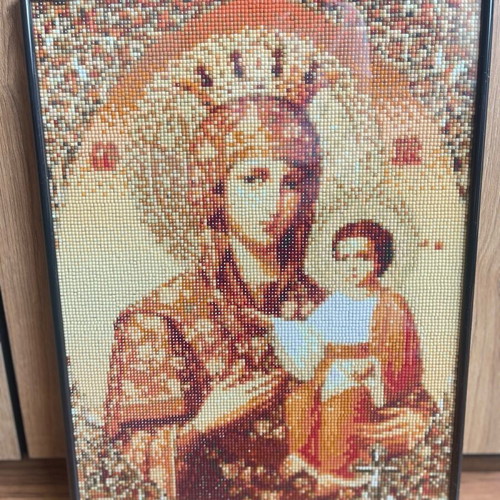 Handmade diamond painting with frame new