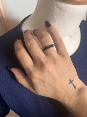 Wooden ring like new, brown wedding band
