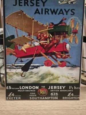 Wooden decorative sign Jersey airways like new