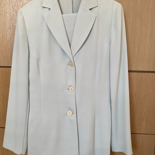 Women's classic suit in light turquoise size Xsmall like new