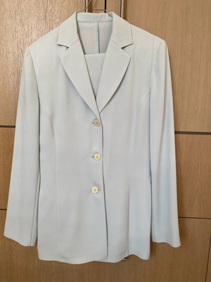 Women's classic suit in light turquoise size Xsmall like new