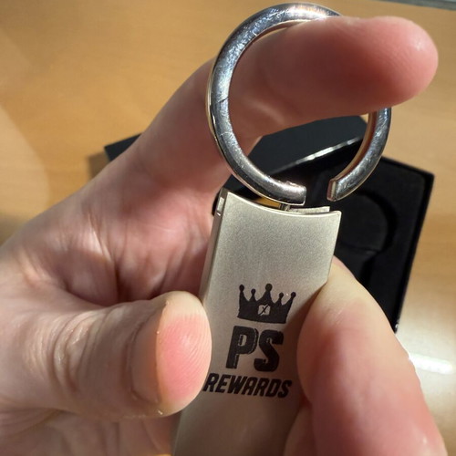 Premium Keychain with Valet Security Mechanism silver, new