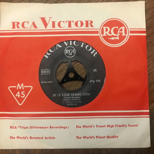 7" vinyl Sergio Endrigo - Se Le Cose Stano Così / Viva Maddalena used