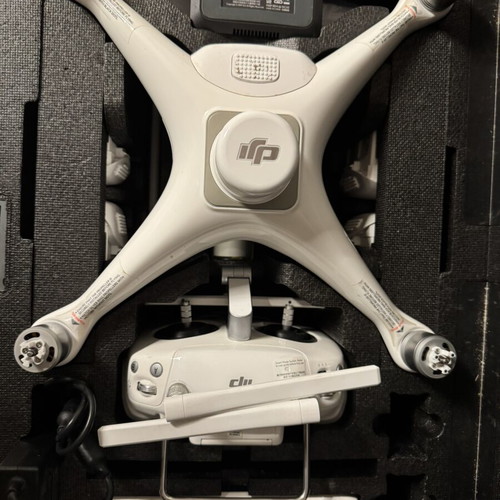 DJI Phantom 4 RTK drone used with 6 batteries and Smart Controller GS RTK