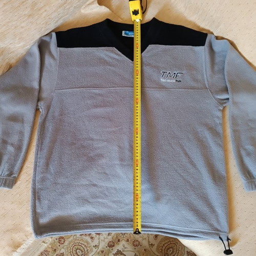 Fleece sweatshirt, grey and black, size M