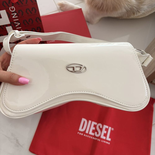 Diesel shoulder bag like new, white