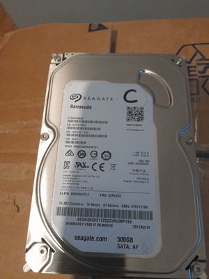 HDD hard drive 500GB 3.5" like new for desktop