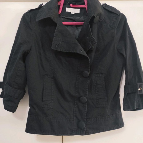 Women's trench coat black Small in excellent condition