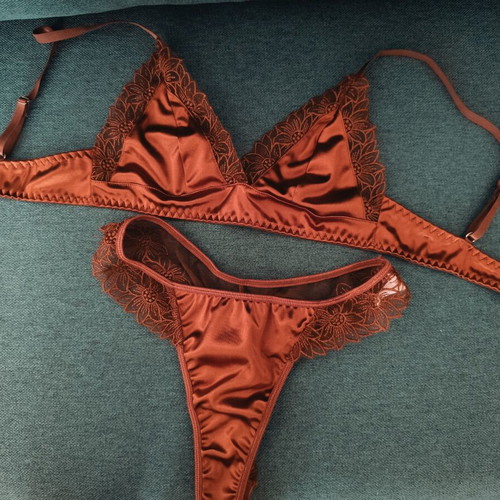 Shein and Lapop bikini set with satin lingerie gift, size S
