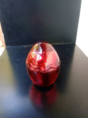 Glass egg egg holder used, Easter table decoration
