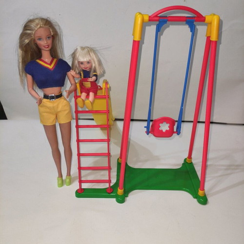 Barbie & Kelly Giggles'N Swing dolls 1998 used