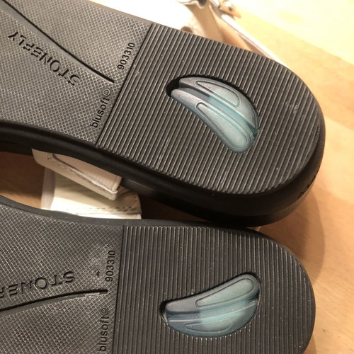 Stonefly Anatomic Women’s Leather Sandals Size 37 Black and White New