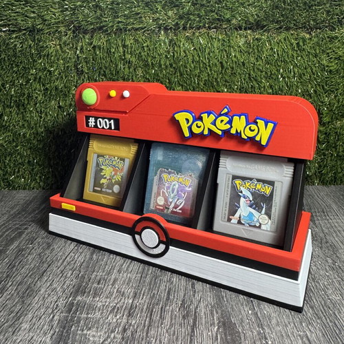 Pokémon Pokédex Display Stand 3D printed για Game Boy κασέτες