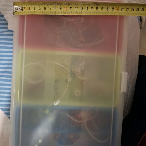 Plastic craft box used for crafts