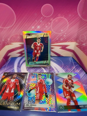 Topps Finest Football Card Bundle with Karl, Kane, Musiala, Olise