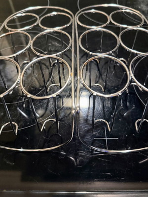 Metal spice jar organizer for 12 jars like new, chrome finish