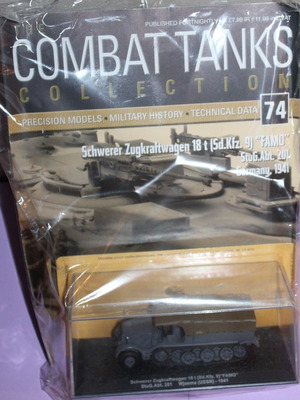 DeAgostini The Combat Tanks Collection #74 Schwerer Zugkraftwagen 18 t (Sd Kfz 9) FAMO нов с списанието