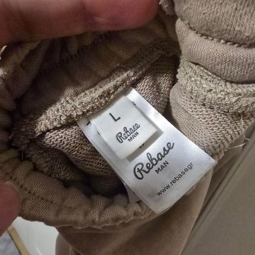 Rebase men's cargo shorts, beige, size L