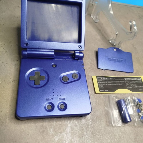 Game Boy Advance SP shell blue new with stickers and screws