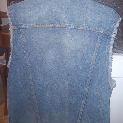 Men's sleeveless denim jacket like new, medium, blue
