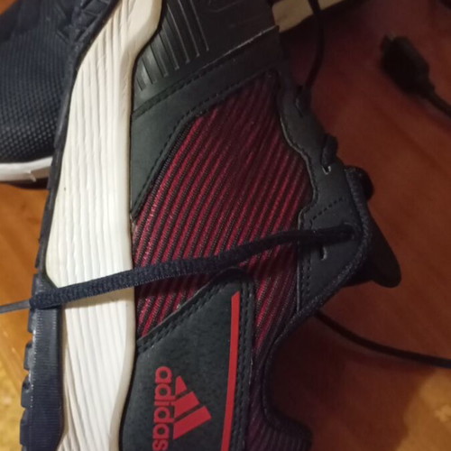 Adidas men's athletic shoes like new, size 44, blue and red