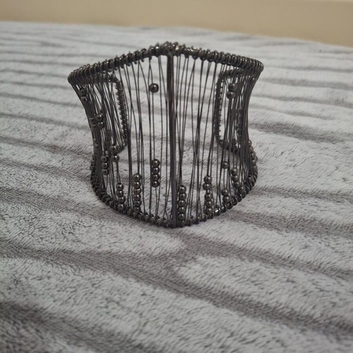 Cuff bracelet new, adjustable size, black