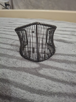 Cuff bracelet new, adjustable size, black