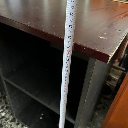 Wooden black shelf used with minor wear