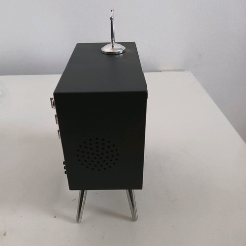 Clock in television shape new, analog tabletop