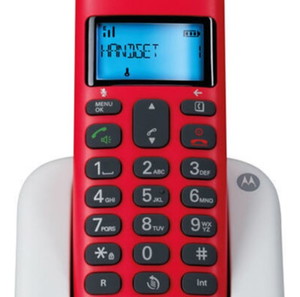 Motorola T301 Ασύρματο Τηλέφωνο με Aνοιχτή Aκρόαση Κόκκινο