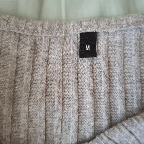 Minimal Ribbed Set gray like new, crop top and shorts