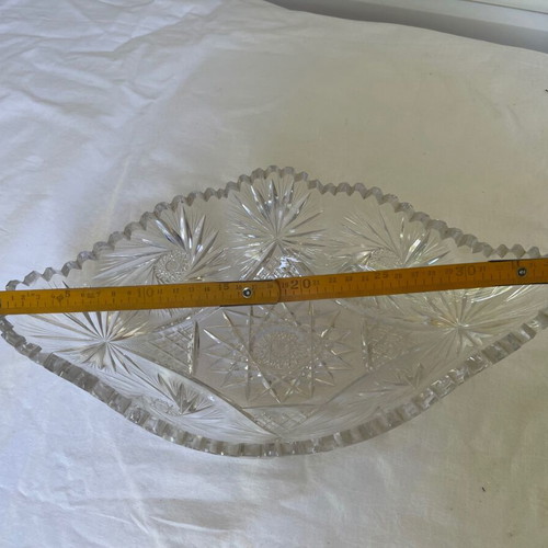 Planters used, antique, heavy crystal 36x21x10 cm