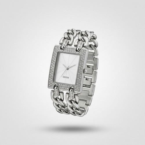 Guess women's watch 316L stainless steel with zircon, luxury chain bracelet like new