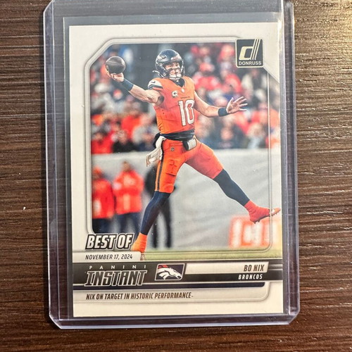 Bo Nix Best of Instant Insert Card 2025 Panini Donruss Broncos new