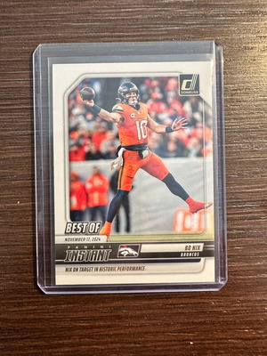 Bo Nix Best of Instant Insert Card 2025 Panini Donruss Broncos new