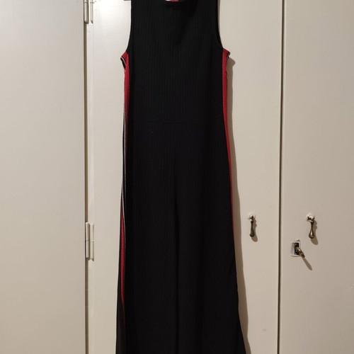 Stradivarius jumpsuit used with sporty red and white side stripes
